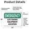 Signmission Life Saving Equipment Location, 24 in W x Rectangle, Vinyl Decal OS-2PACK-EM-D-1824-L-10343 - alternate 4